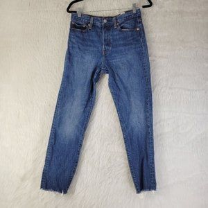 Levi's x White Oak Cone Denim Button Fly High Rise Ankle Skinny Jeans 29